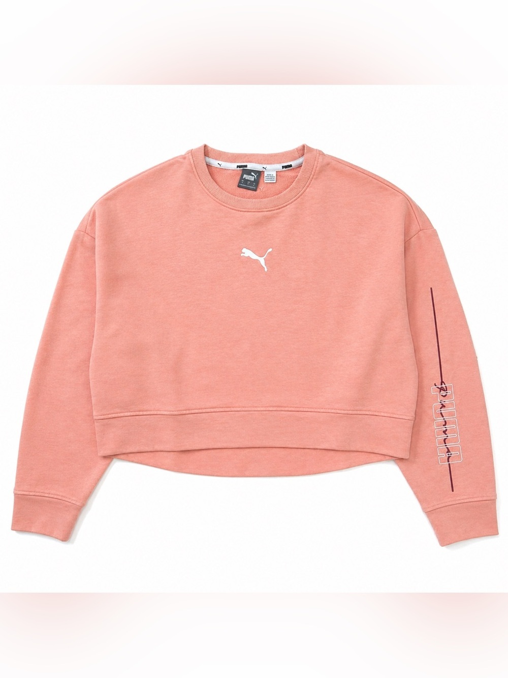 Puma Peach Cropped Sweatshirt S